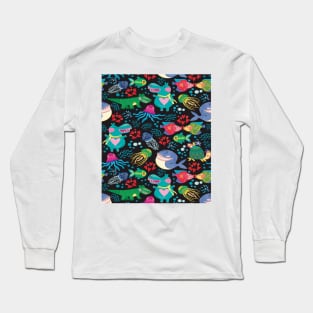 Dancing Hippo And Friends Long Sleeve T-Shirt